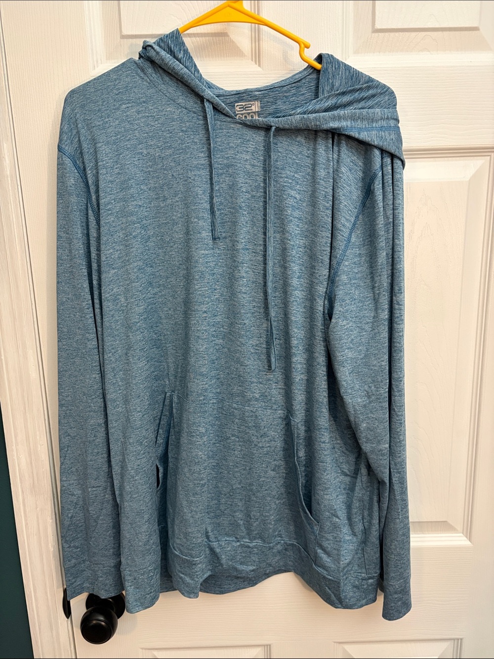 32 Degrees Men’s Heathered Sky Blue Hooded Pullover